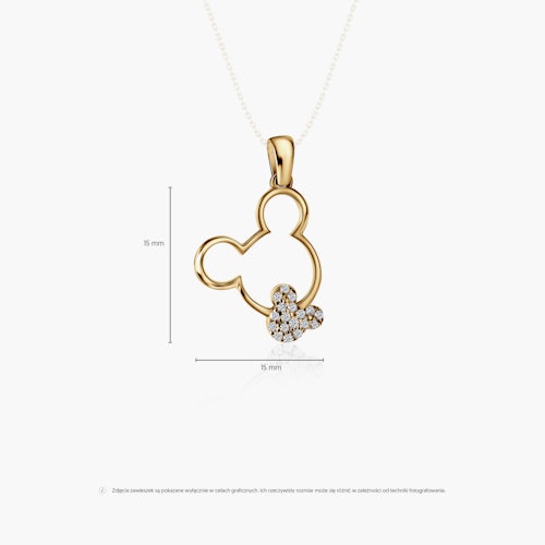 Zawieszka SAVICKI: złota 585, cyrkonie